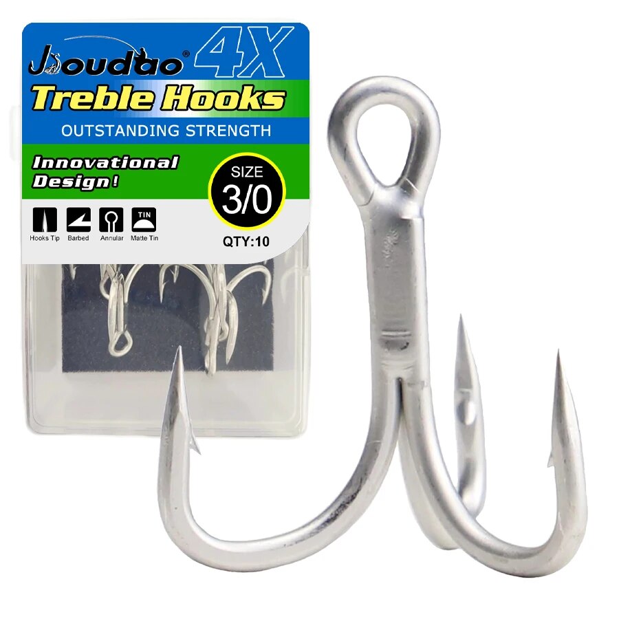 Fishing Hook Barbless - Hameçons triples de pêche en acier