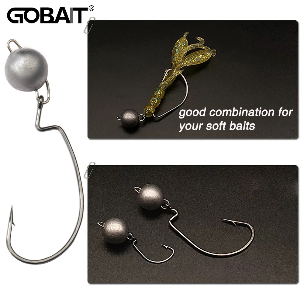 Fishing Hook Offset - 5 pièces tête de gabarit en