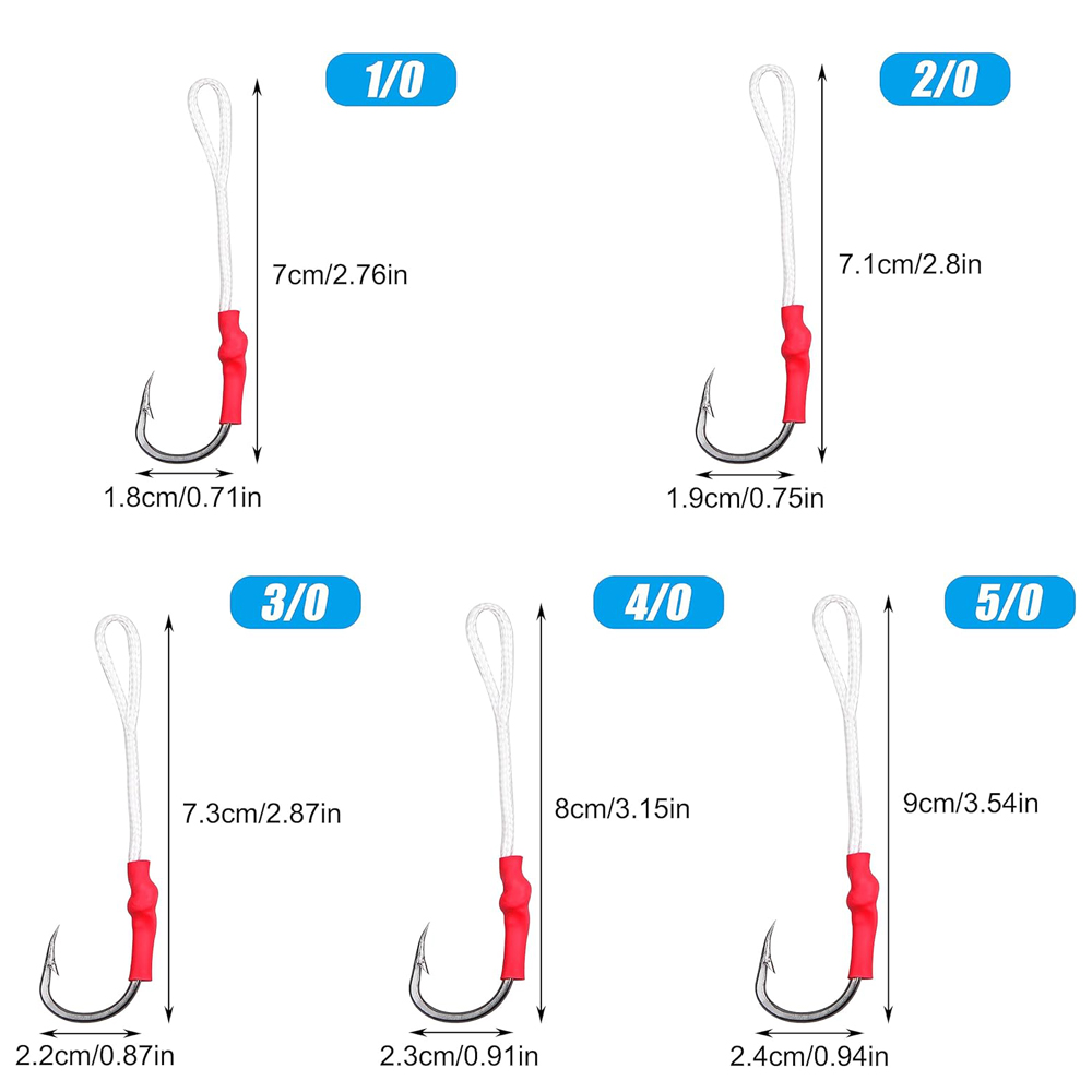 5 pièces 1/0-10/0 jig lent aid - Fishing Hook Offset avis et prix