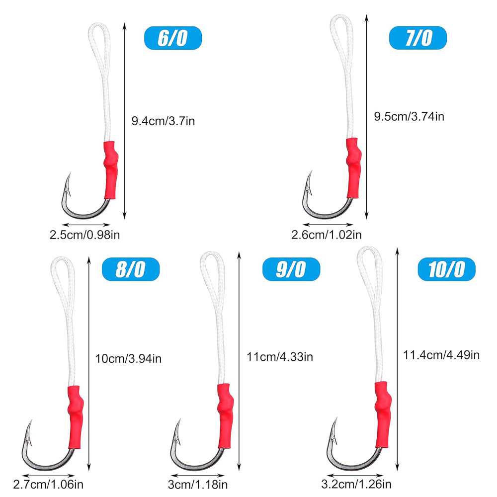 5 pièces 1/0-10/0 jig lent aid - Fishing Hook Offset avis et prix
