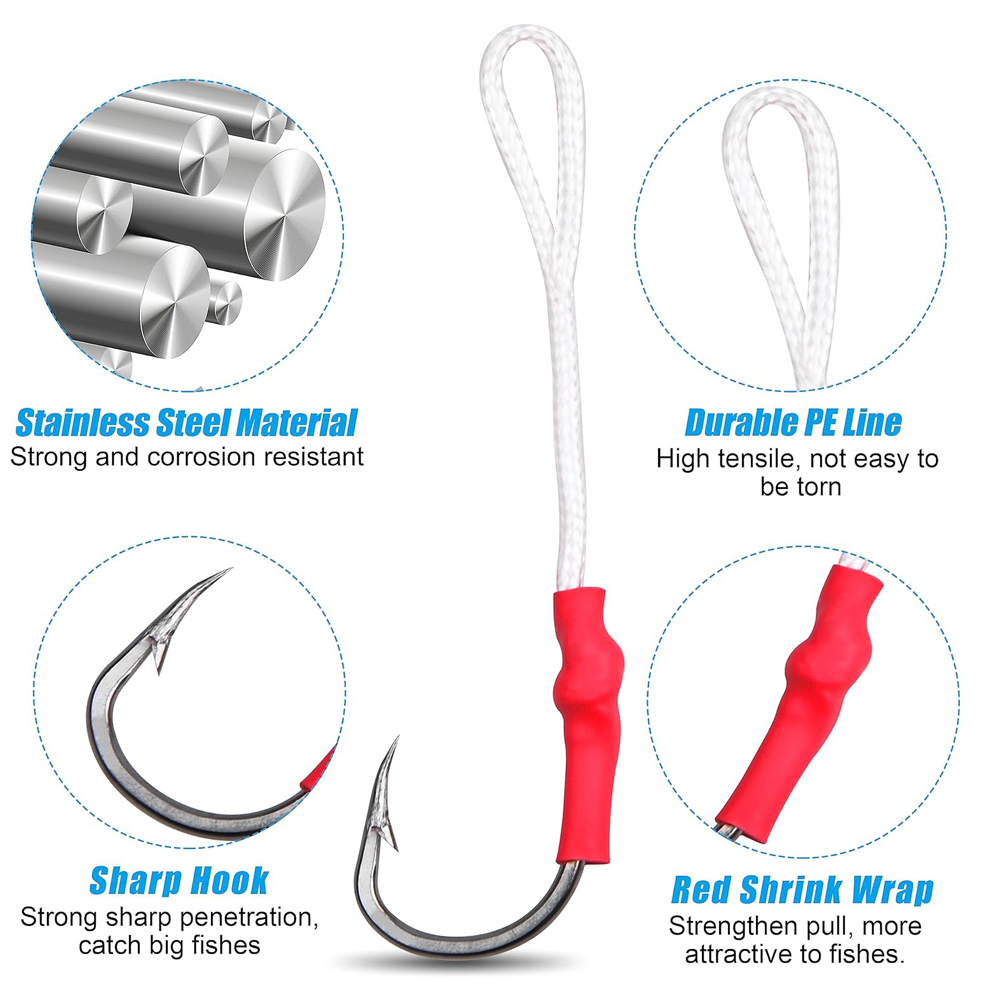 5 pièces 1/0-10/0 jig lent aid - Fishing Hook Offset avis et prix