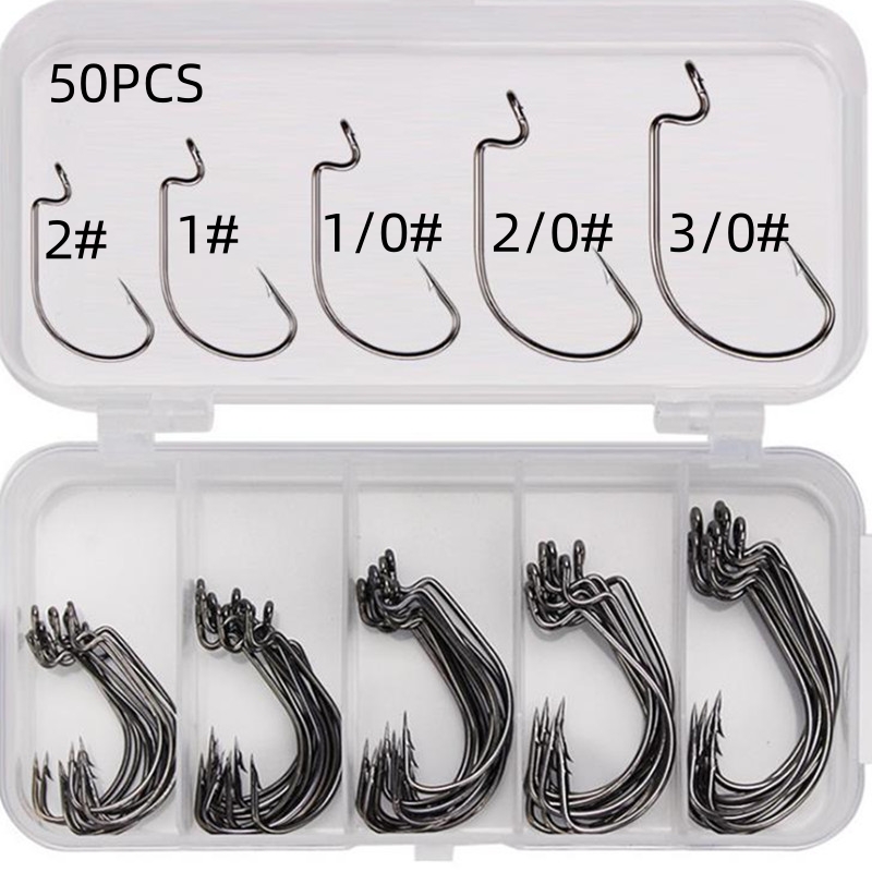 50 pièces/boîte Hameçons de pê - Fishing Hook Offset avis et prix
