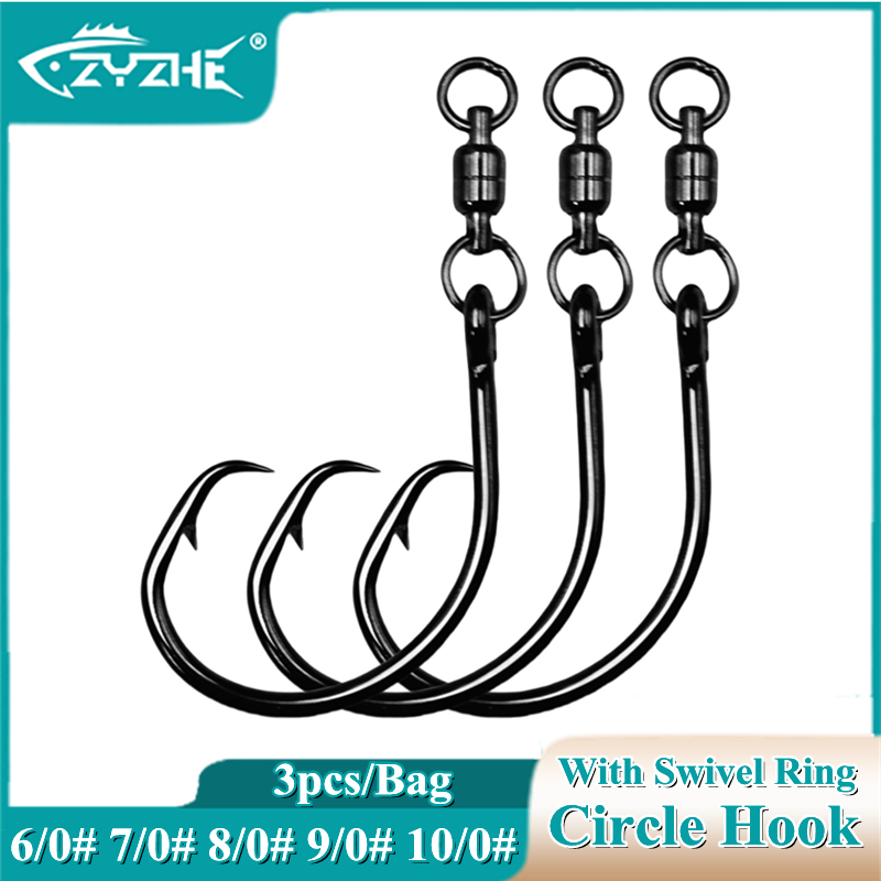 ZYZHE 3/6/9pcs Hameçons circul - Fishing Hook Offset avis et prix